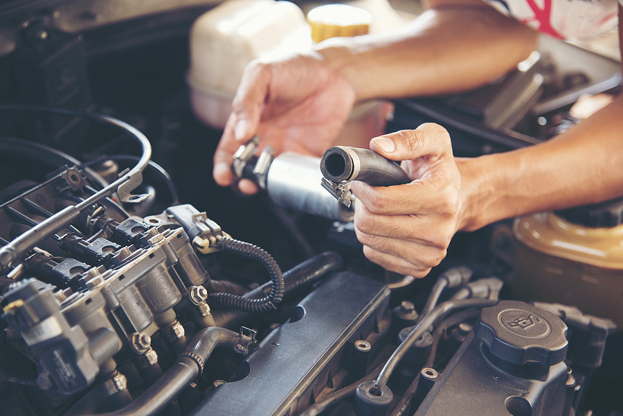Mechanic in garage